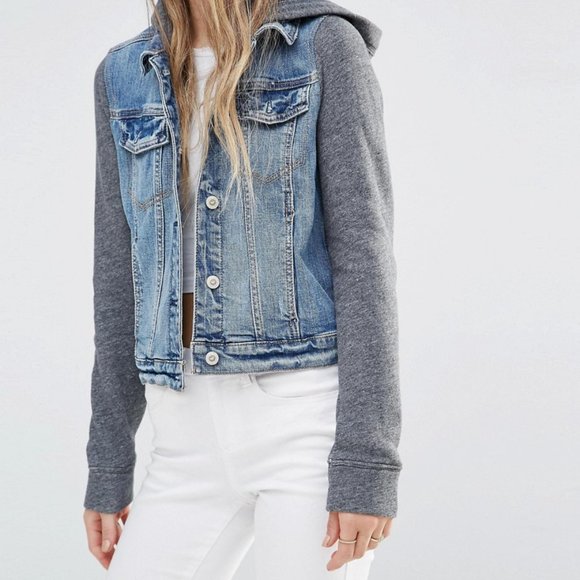 Hollister Jackets & Blazers - SOLD Host Pick<3 Hollister Denim Sweatshirt Jacket